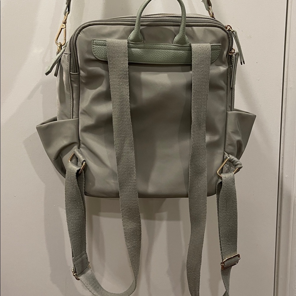 Light Green Backpack with Adjustable Strap - image 5